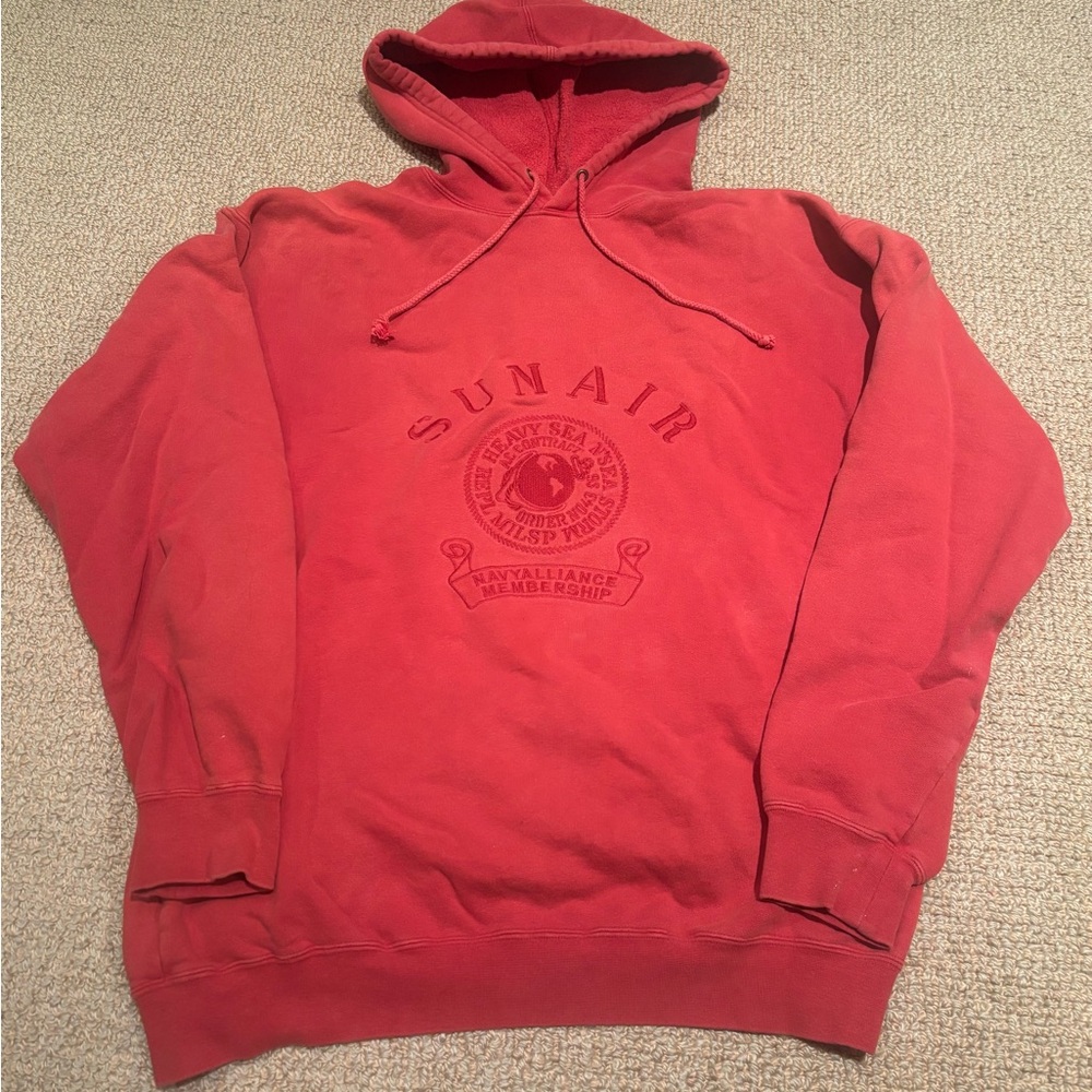 Vintage 90s Women's Red Oversized Hoodie
